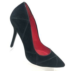 Charles Jourdan Heels Women's 9 Black Suede Pump Classic Stiletto - NWOB